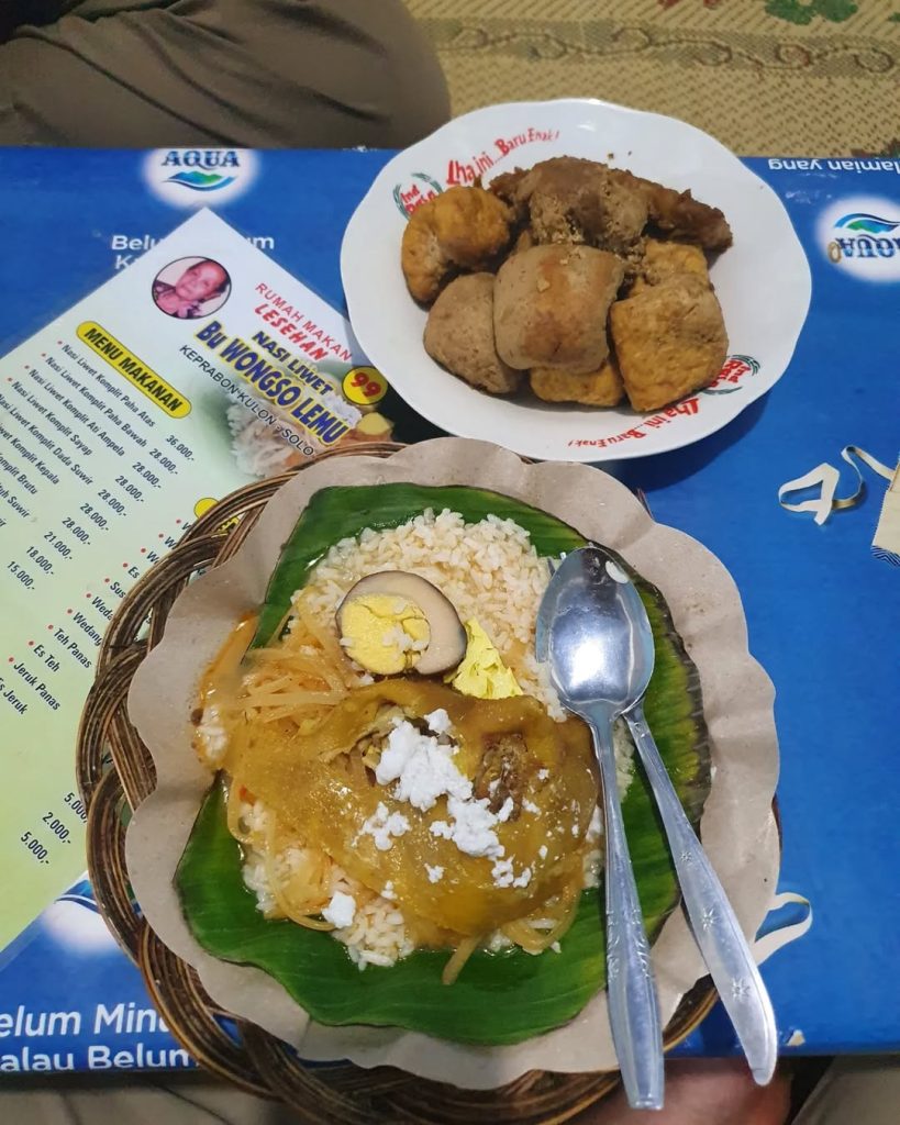 Ilustrasi nasi liwet bu wongso lemu kuliner khas Solo yang mengenyangkan, sumber: instagram @aguscandratriyadi