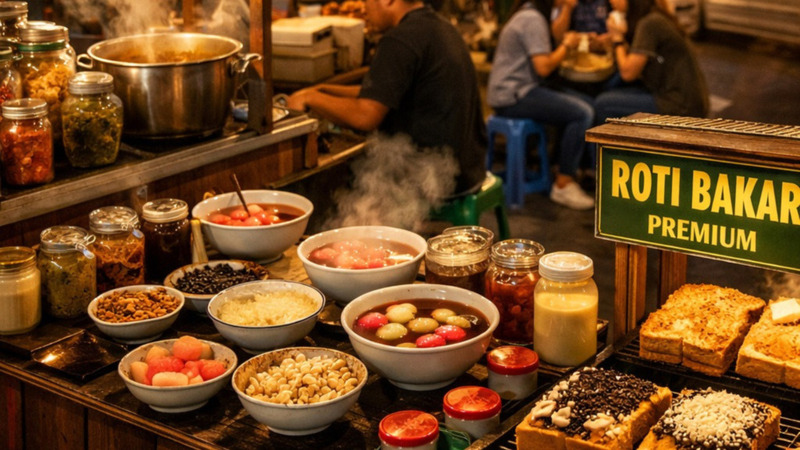 Warung makan pinggir jalan di sepanjang rute Prambanan ke Jogja